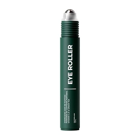 Wolf Project Under Eye Roller - Korean Beauty, with Caffeine, Vitamin C and Peptides - Energizing Serum for Dark Circles and Puffiness, Fine Lines, Wrinkles