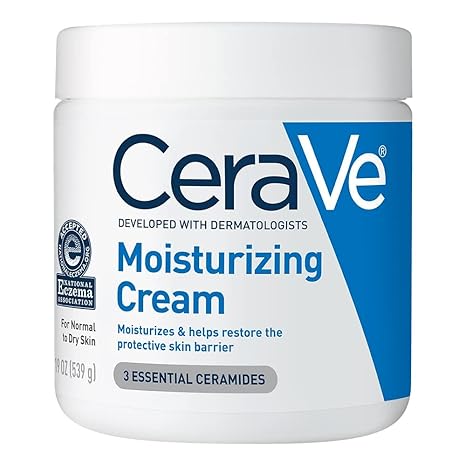 CeraVe Moisturizing Cream, Body and Face Moisturizer for Dry Skin, Body Cream with Hyaluronic Acid and Ceramides, Daily Moisturizer